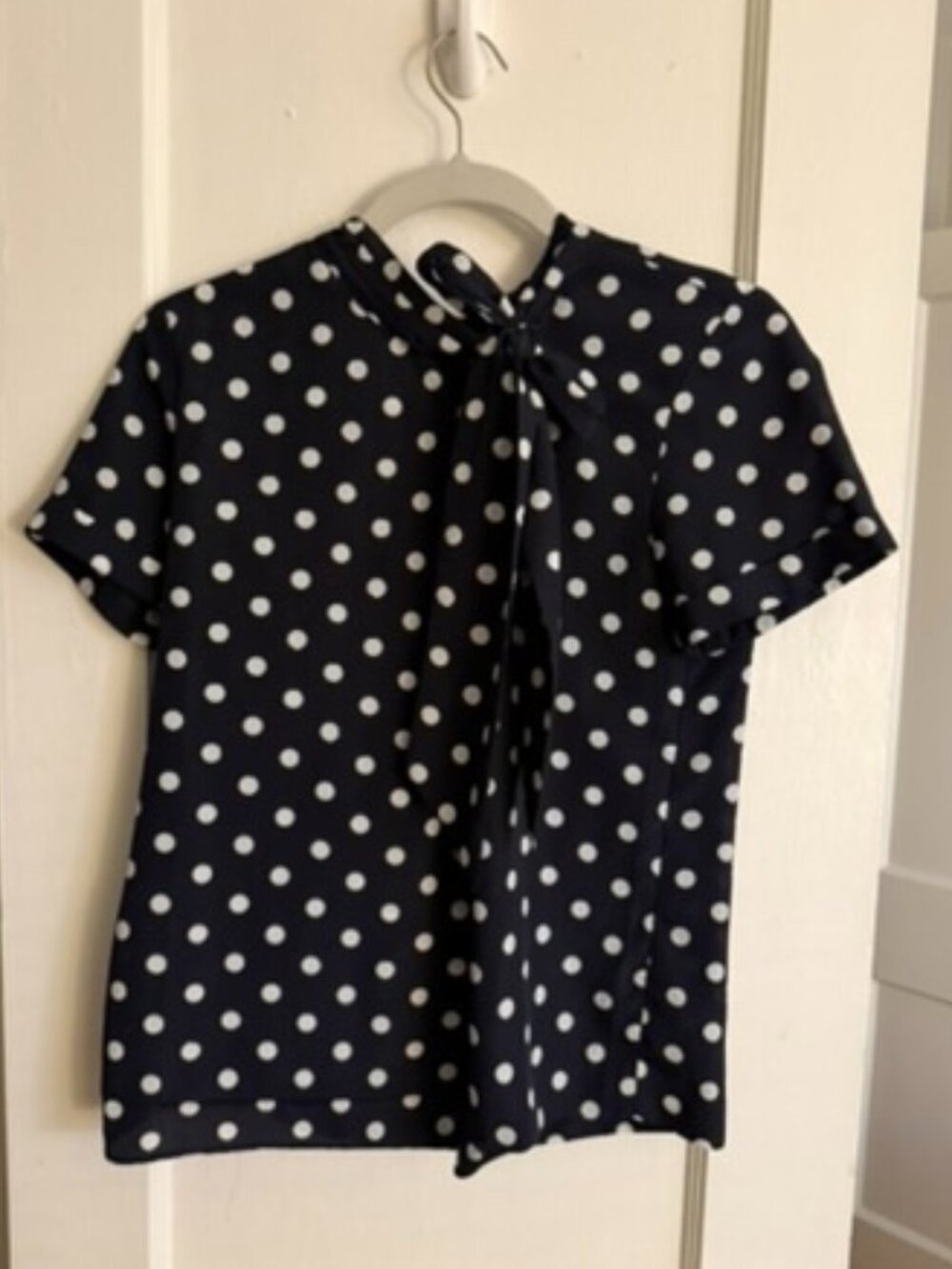 J.Crew Women's Navy and Blue Blouse